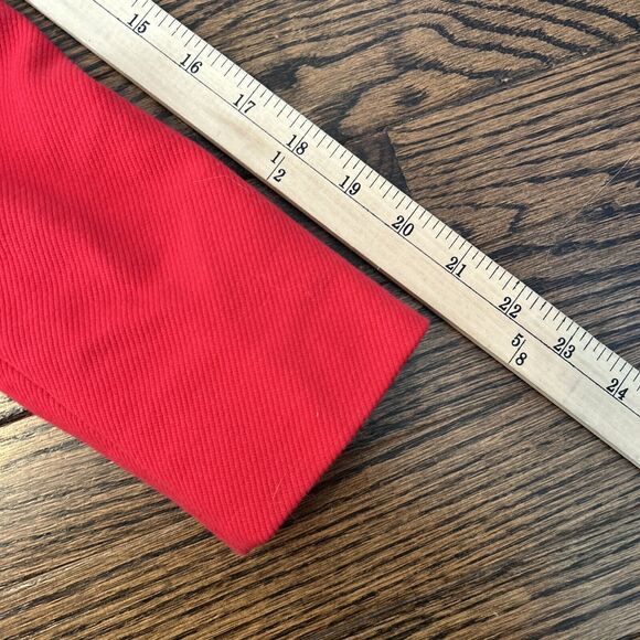 Talbots Womens Size 2 Petite Red Knit Twill Military Band Jacket Blazer Buttons - Picture 7 of 8